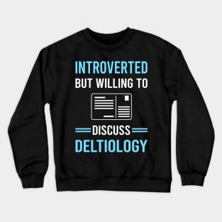 Introverted Deltiology Postcard Postcards Crewneck Sweatshirt